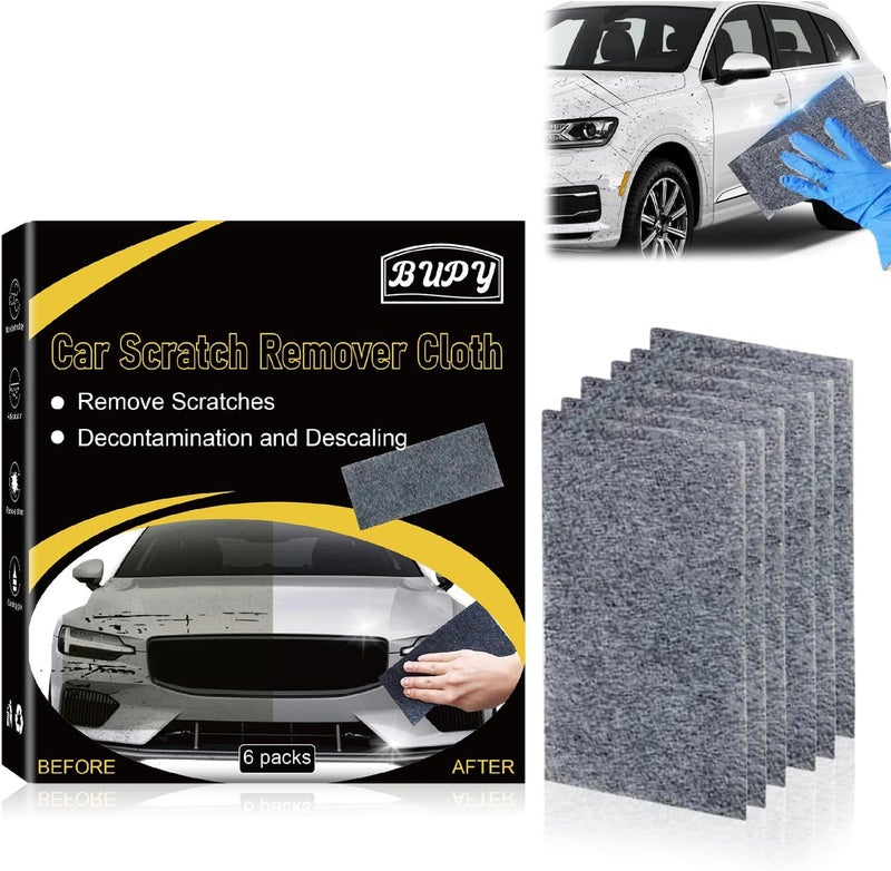 GDGZJJD 6 Pack Nano Sparkle Cloth, Ultimate Car Scratch Remover & Adhesive Remover with Latest Nanosparkle Nanotechnology, Nano Cleaning Cloth for Vehicles Car Paint Scratches Repair - Image 1